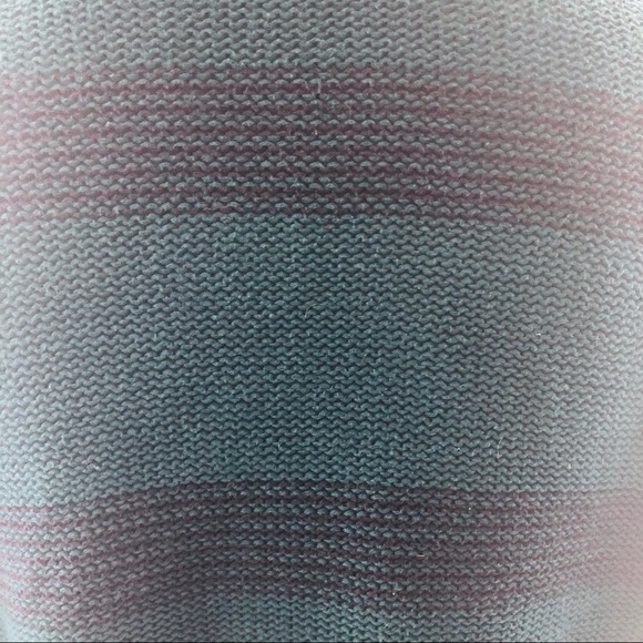 Chaps green sweater striped high neck SZ L - Picture 6 of 8